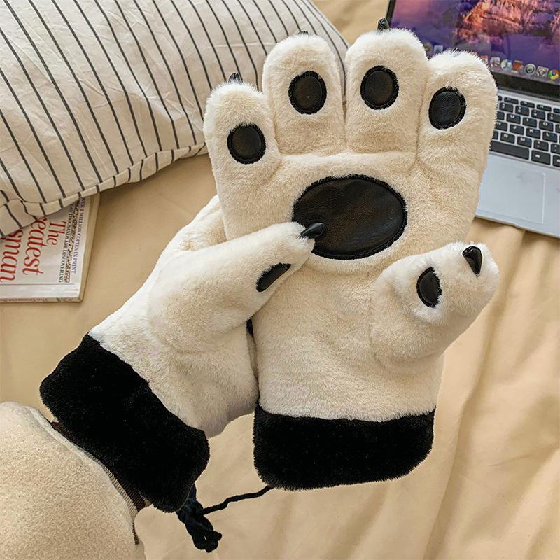 Перчатки Bear для девочек, зимние, теплые, с утолщением из флиса, Bear PAWS, Bear PAWS, для велоспорта, для любителей зимы, с шейным воротником