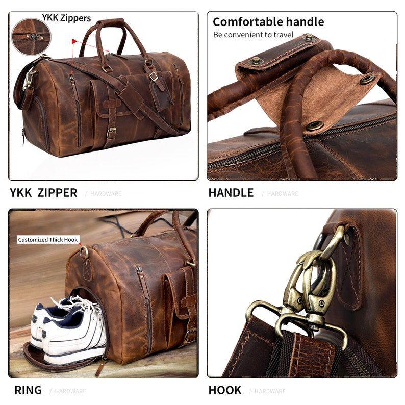 Кожаная спортивная сумка, мужская спортивная сумка, кожаная дорожная сумка для отпуска ручной работы, дорожная сумка, ночная сумка, кожаная дорожная сумка, подарок жениху