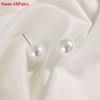 5Pairs/10Pairs/12Pairs Women Fashion Wedding Engagement Round Shape Elegant Ear Stud Pearl Earrings