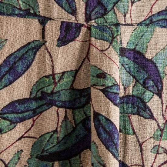 Men Shirt Stand Collar Short Sleeve Contrast Color Striped Single-breasted Loose Soft Mid Length