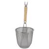 304 Stainless Steel Fine Wire Mesh Sieve Pasta Strainer Basket with Wooden Handle Food Dumpling
