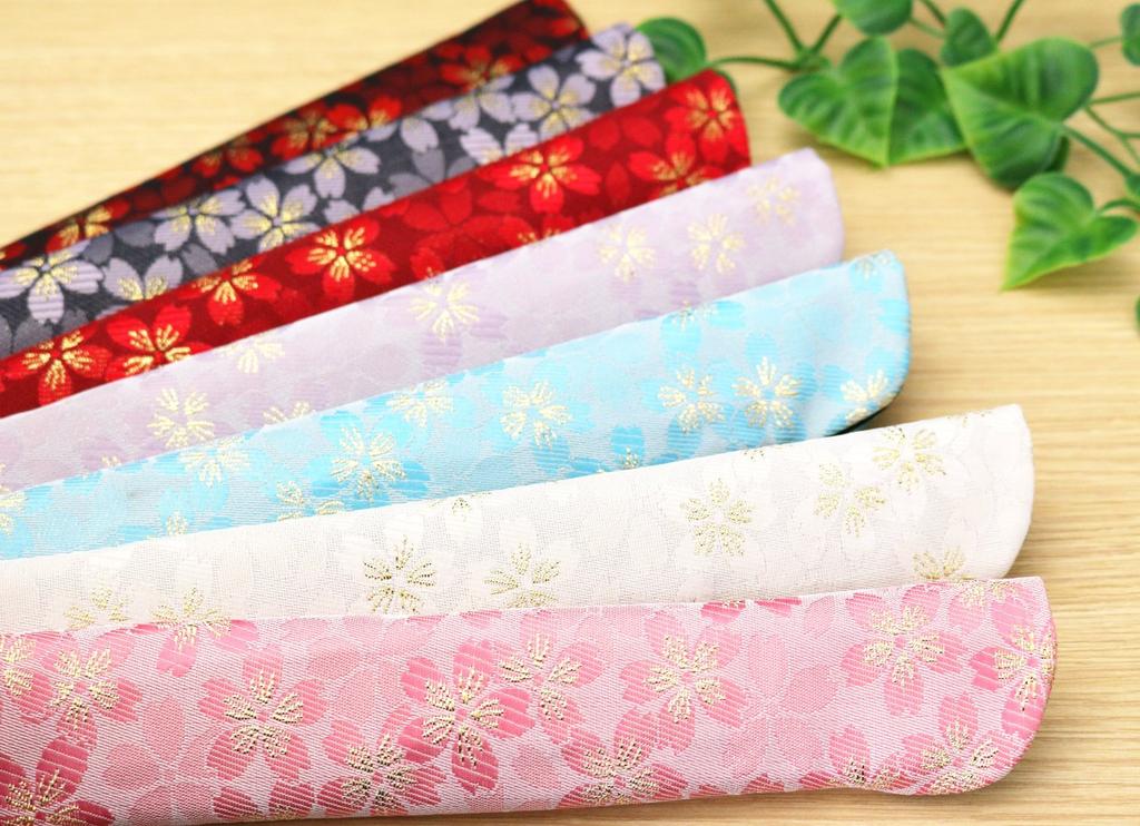 Веер Matsumi Crafts, Золотой, Белый футляр, 22 см, Парча,