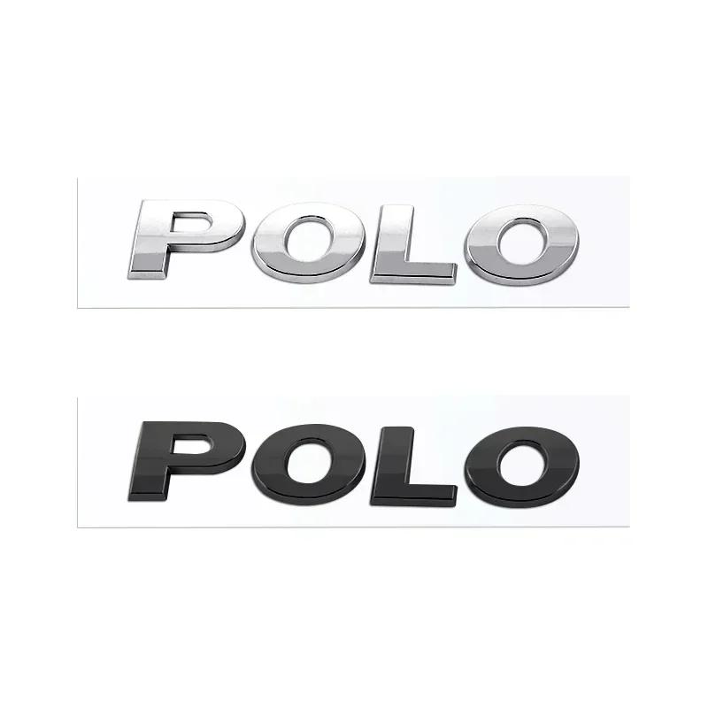 1pcs 3D ABS POLO car Letter Emblem Rear tail trunk Decals badge sticker Decal styling auto Accessories For Volkswagen VW POLO qb3