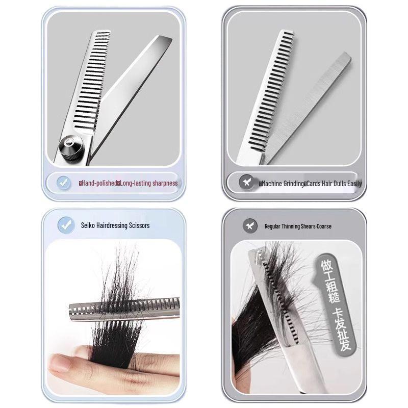 Профессиональный набор парикмахерских ножниц - Филировочные, Текстурирующие и Инструменты для стрижки себя дома