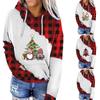 Womens Fashion Merry Christmas Solid Zipper Draw String Up Casual Long Sleeve Hooded Sweatshirt Coat