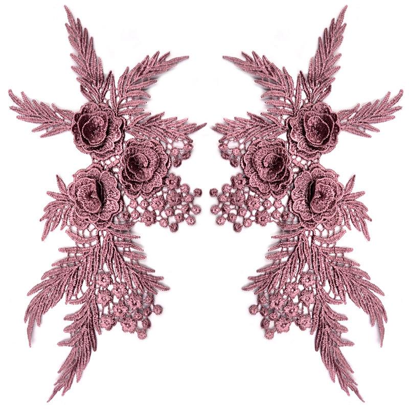 1 пара вышивка цветок 29X17см полый DIY аксессуары для одежды для одежды сумка ткань аппликация кружевная аппликация пришить