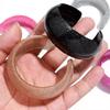 Colorful Glitter Acrylic Wide Cuff Bangle Round Shape Open Bracelets  for Women