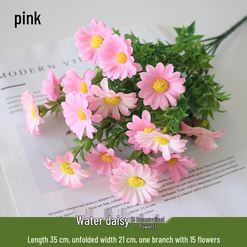 Искусственная пасторальная цветочная композиция: Шелковая ромашка, роза, ипомея с сухоцветами в маленьком букете для декоративного использования