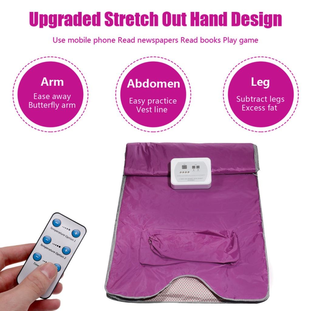 Костюм для детоксикации и похудения 650 Вт 73,32x31,5"" Домашний спа-салон Машина для похудения 110 В/220 В Дальнее инфракрасное одеяло-сауна