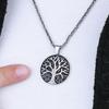 Подвеска из оникса «Древо жизни» ручной работы, византийская цепочка из стерлингового серебра для мужчин, уникальные ювелирные изделия турецких ремесленников