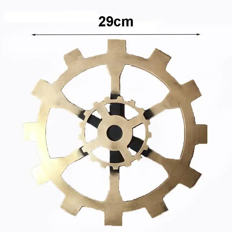 Винтажное золотое деревянное колесо стимпанк шестерня скульптура шестерня ретро дизайн украшения бар паб настенный декор шестеренка деревенское декоративное деревянное ремесло