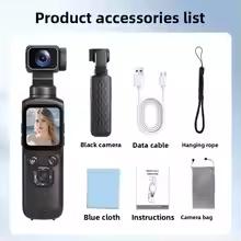 4K High-Definition Handheld Camera with 330° Face Tracking Gimbal Stabilizer 1.72 Inch Touch Screen Digital Cam for Outdoor Vlog
