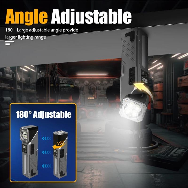 Угловой фонарик USB перезаряжаемый многофункциональный цветной окружающий свет магнитный фонарик, рабочий свет, налобный фонарь, велосипедный