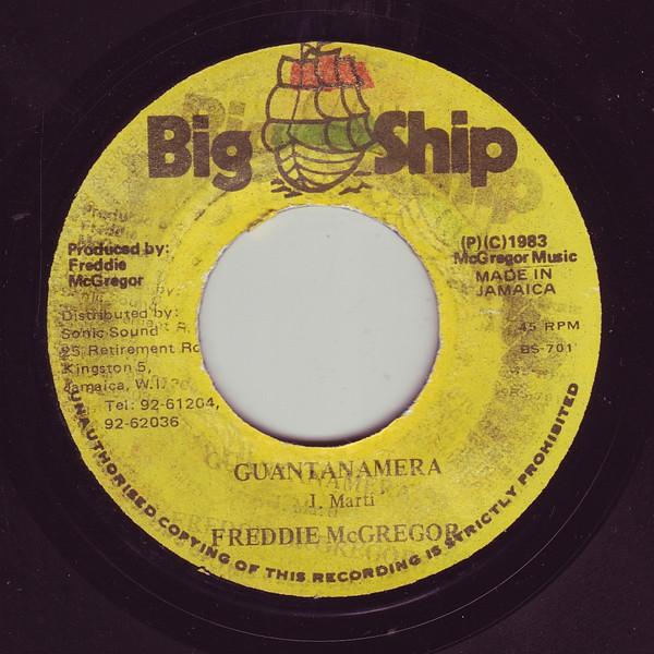 7-дюймовая пластинка FREDDIE MCGREGOR Guantanamera NONE Big Ship 1983 Ямайка Регги Ска Даб Б/у