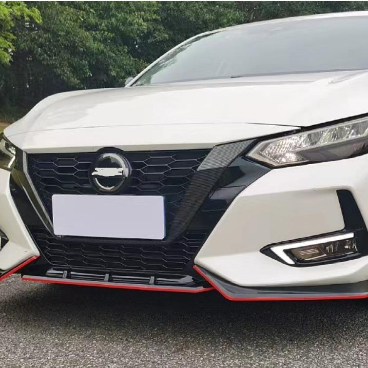 Комплект для модификации Nissan Sylphy 2014 и 2020: Передний сплиттер, Передняя губа-лип без сверления, Бампер, Заднее антикрыло и Малый боди-кит.