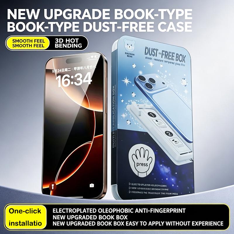 Tempered Glass Screen Protector For iPhone X XS XR 11 12 13 14 15 16 17 Pro Max Plus 16E 17E Air, Anti-Scratch Bubble-Free Full Cover HD Film