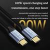 USB C To USB C 3.2 Type C Gen2 Cable PD100W 20V5A 4K@60Hz Data Cable 20Gbps Audio Sync Date C T P9T8