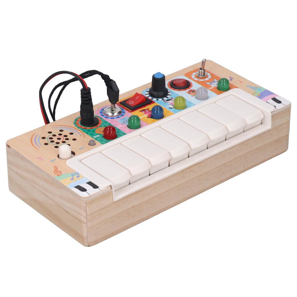 Детская сенсорная доска со светодиодной подсветкой, деревянная электронная доска для игрушек для детей старше 36 лет