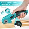 4V Powerful Electric Fabric Cutter Cordless Portable Electric Scissors Rechargeable Leather Felt Rotary Cutting Machine