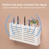 WiFi Router Storage Box Wall Mount Wooden Router Shelf Organizer Power Strip Cable