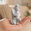3D-печатные статуэтки отца и сына, обнимающиеся, Матовая белая настольная декорация для дома, Сентиментальный подарок папе от сына на День отца,
