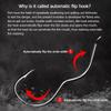 12Pcs/Pack High Carbon Steel Fishing Hook Sharp Barbed Automatic Flip Fishhook for Carp Fishing Tackles  Accessories