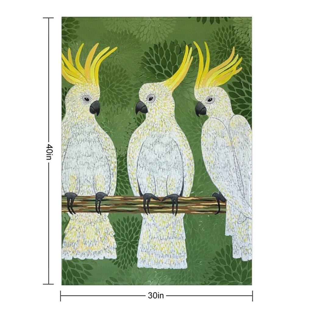 Cockatoos Throw Blanket Hair Giant Sofa Cute bed plaid Blankets