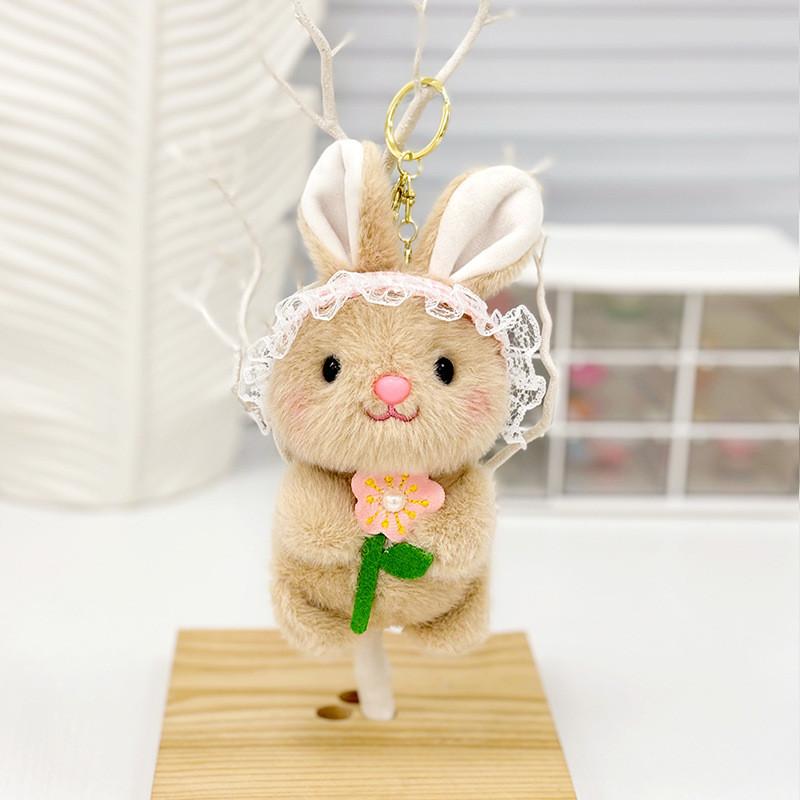 Cute Plush Otter Keychain Charm Fluffy Animal Bag Pendant Perfect For Gifts