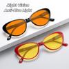 Fashion Cat-Eye Night Vision Glasses For Men And Women Red & Orange Lenses Blue Light Blocking Glasses Computer Goggles