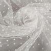 Polka Dot Tulle 155cm Flocked Lace Fabric for Costumes [moonfarm] Fabric, White, Wide, (5m)