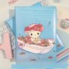 5 шт. Кавайный Sanrio Hello Kitty A5 Цветная Страница Кожаный Блокнот Милая Девочка DIY Ручной Блокнот Дневник Портативный Бумажные Принадлежности для Документов Подарок