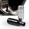 Bestmaple Black Push Type Universal Car Accessories Aluminum AT Shift Knob Silver for Car (Black)