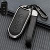 Business Style Double-Sided Leather Key Shell for AITO M7/M5 EV 2022 Model - Full Coverage Metal Car Key Case