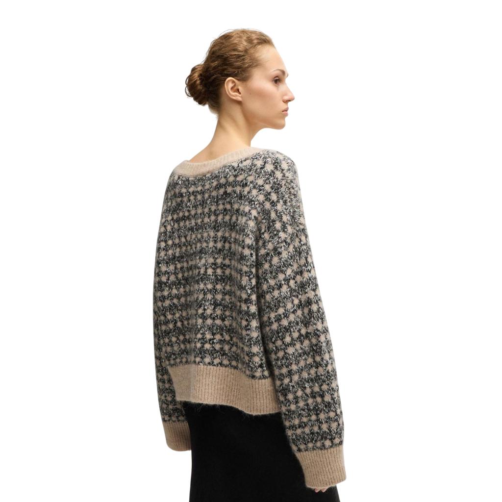 BOSS Женский/Дамский вязаный жаккардовый джемпер Fernade