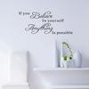 Believe Waterproof Removable If You Self-adhesive Sticker Wall Decal Home Ornaments