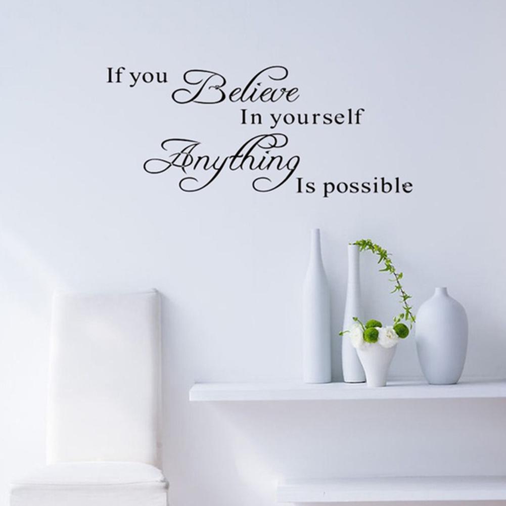 Believe Waterproof Removable If You Self-adhesive Sticker Wall Decal Home Ornaments