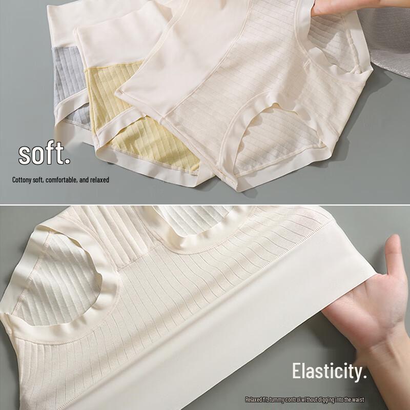 Women's Modal Antibacterial High-Waist Seamless Tummy Control Briefs - 4 Pack