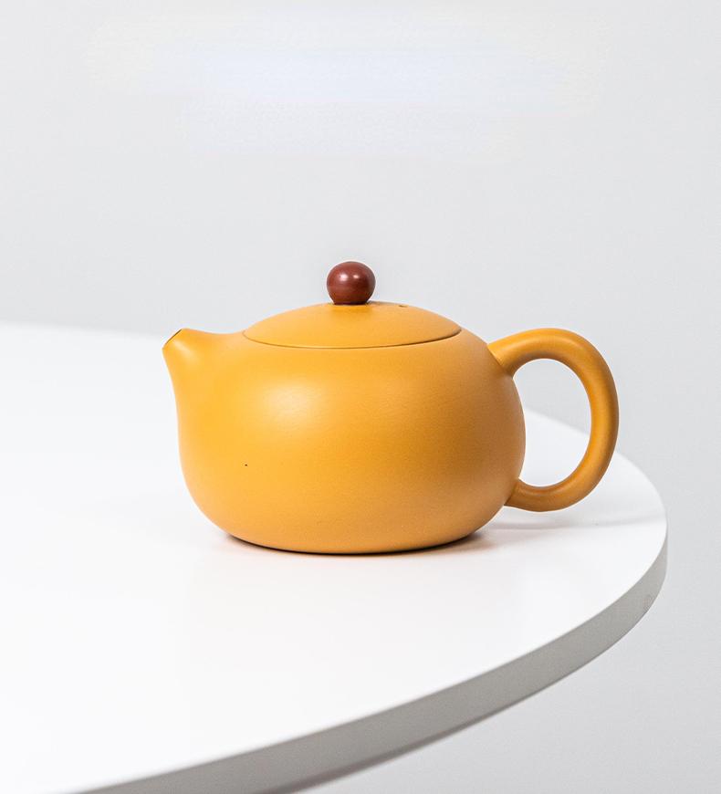 180 мл Желтая секция грязи из исходной руды, горшок Сиши, чайник ручной работы, фиолетовый глиняный чайник, бытовой чай Кунг-фу 1 шт.