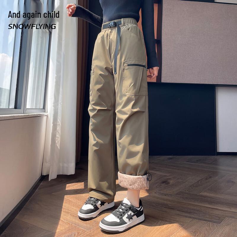 Женские брюки в стиле рабочей одежды с пухом белой утки