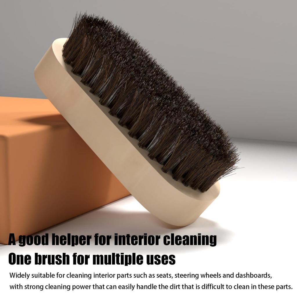 Carving Brush, Car Dust Removal Brush, Car Seat Detailing Brush Wood Handle | Soft