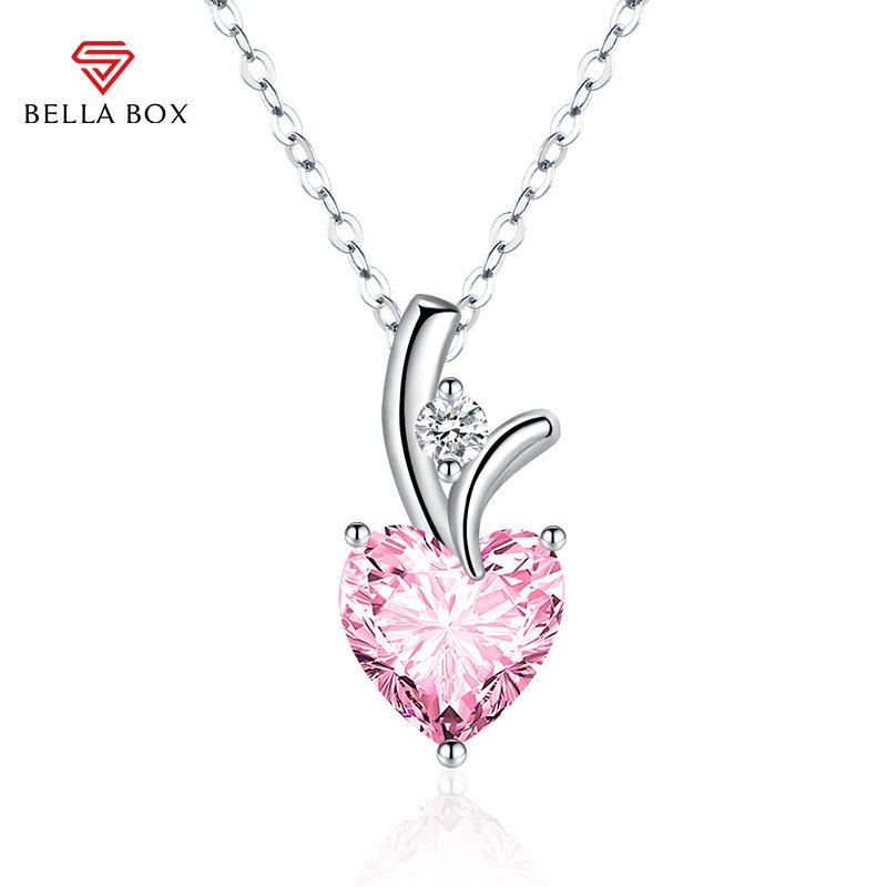BELLA BOX Heart Pendant Necklace Multiple Colour Fashion Wedding Engagement Jewelry