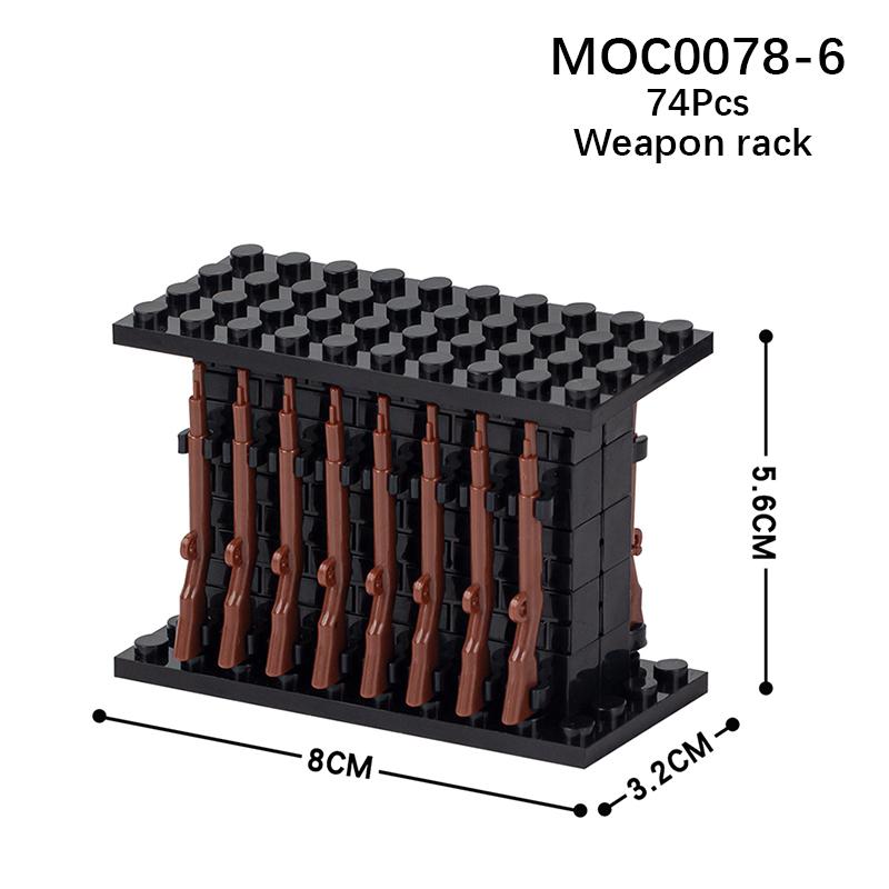 Стеллаж для оружия MOC Кирпичи WW2 Оружие Война Военная Снайперская винтовка Совместимые Конструкторы Подарок Другу Игрушки Для Детей Взрослых