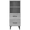 Sideboard Gray Sonoma 34.5 x 34 x 90 cm Engineered Wood