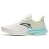 Mesh Versatile Wear-Resistant Shockproof Low-Top Running Shoes Women Sneaker White Green 922335501-5