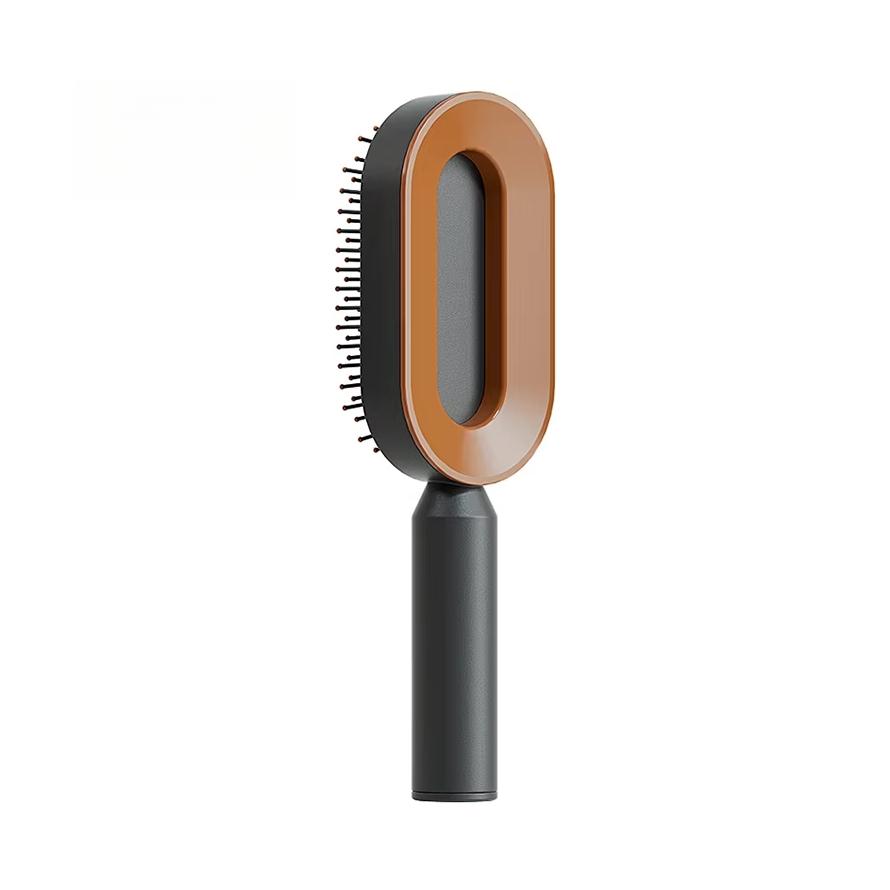 Low Price ABS Comb Nylon Detangling Hair Brush with Quick Click up One Key Self Cleaning for Women