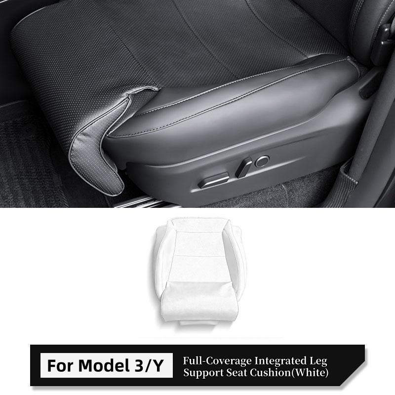 Car Seat Cushion For Tesla Model 3/Y Breathable Full-Inclusive Front Seat Protector Cover Memory Foam Leg Support Extension Pad