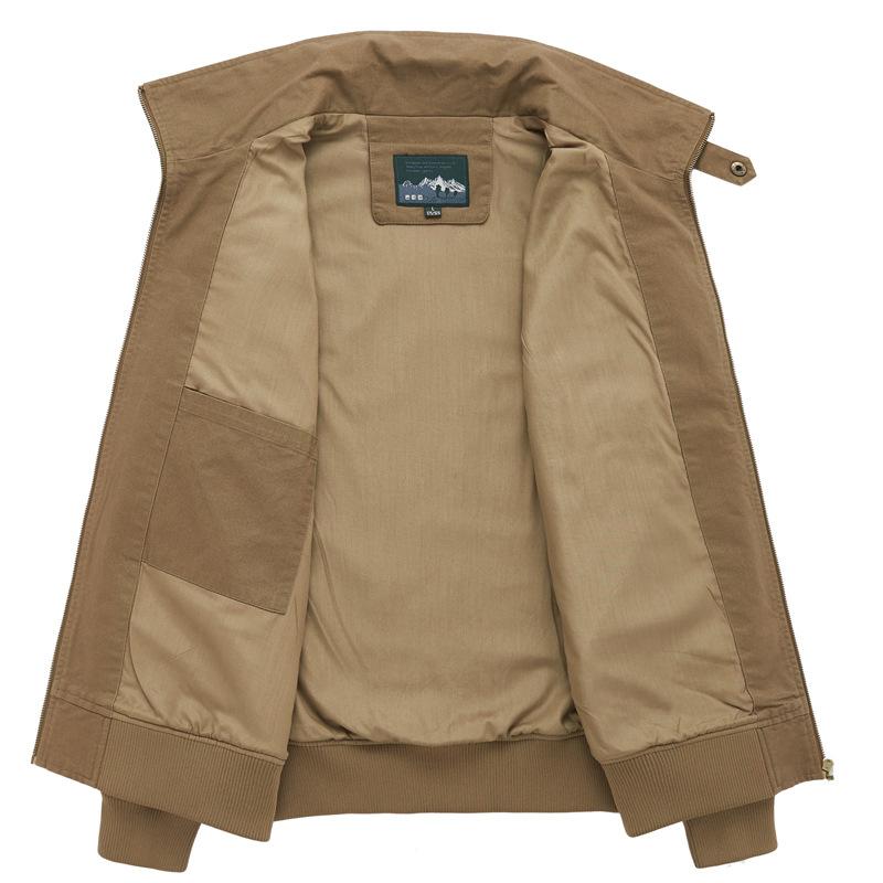 Хлопковая мужская куртка с лацканами, повседневная рабочая одежда, летный костюм, мужская куртка