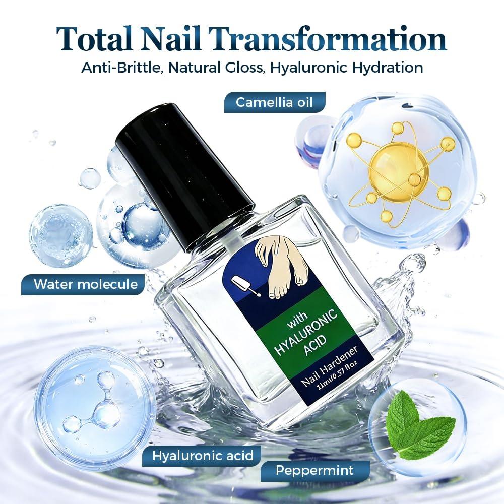 Hyaluronic Acid Nail Hardener, Nail Care Serum, Nail Care Serum for Cracked Cuticles & Dry Nails, Multi-Purpose, for Manicures & Home Nail Cares