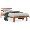 VidaXL Bed Frames and Headboard Wax Brown 100x200 Cm Pine Wood 844272