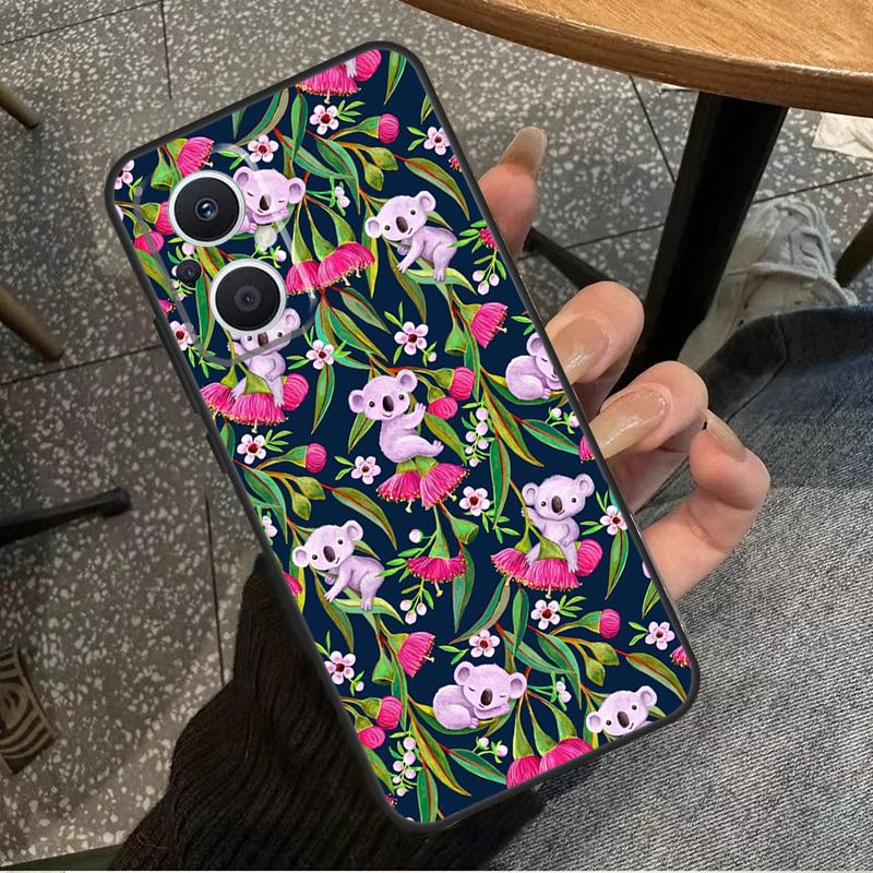 Чехол с коалой и эвкалиптом для OPPO Reno 10 Pro 4 5 6 7 8 Lite 8T 4Z 5Z OPPO Find X5 Lite X2 X3 Neo X6 Pro